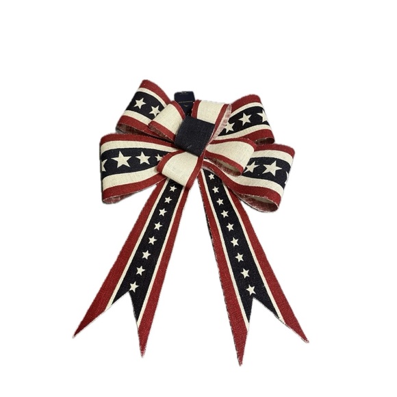 NWT ♥️💙 TOMMY BAHAMA 4th of July Ribbon Bow Decor - Picture 1 of 17